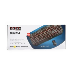 Icon Led Aydınlatmalı Kablolu Klavye & Mouse Seti